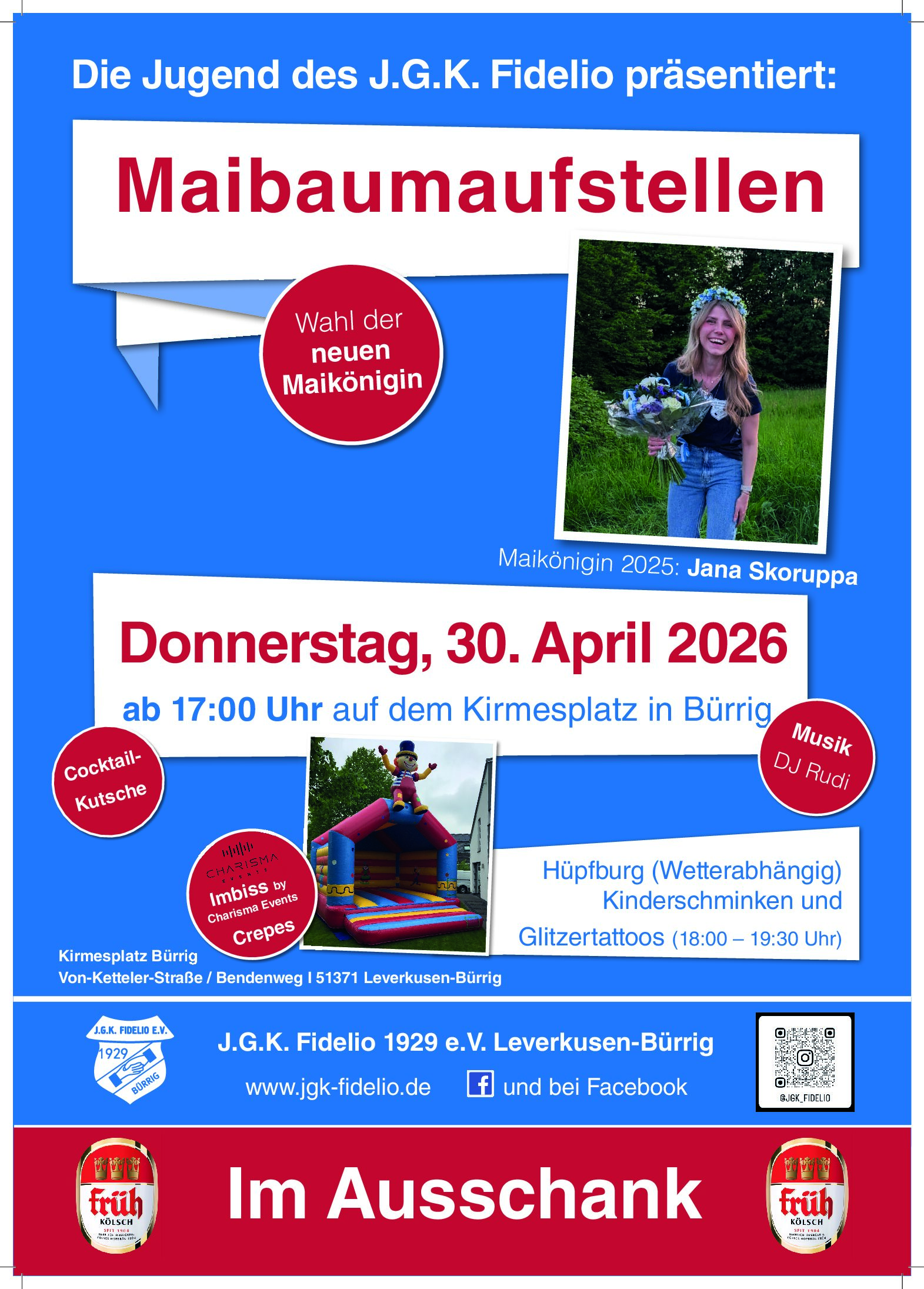 Maibaumaufstellen und Wahl der Maikönigin 2026